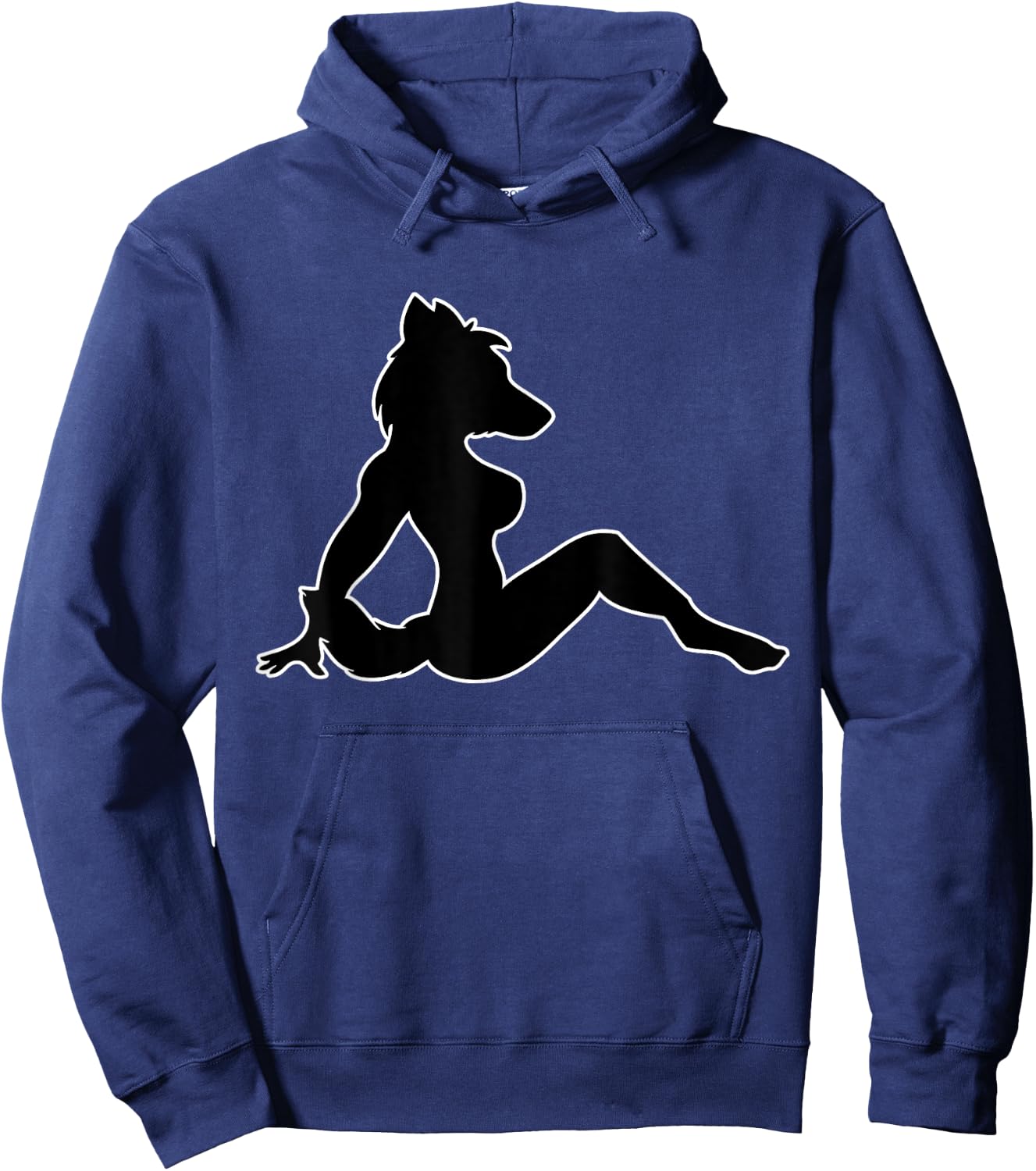 Wolf Lady Furry Furries Tail Ears Cosplay Shirt Hoodie - Hoodie | Navy