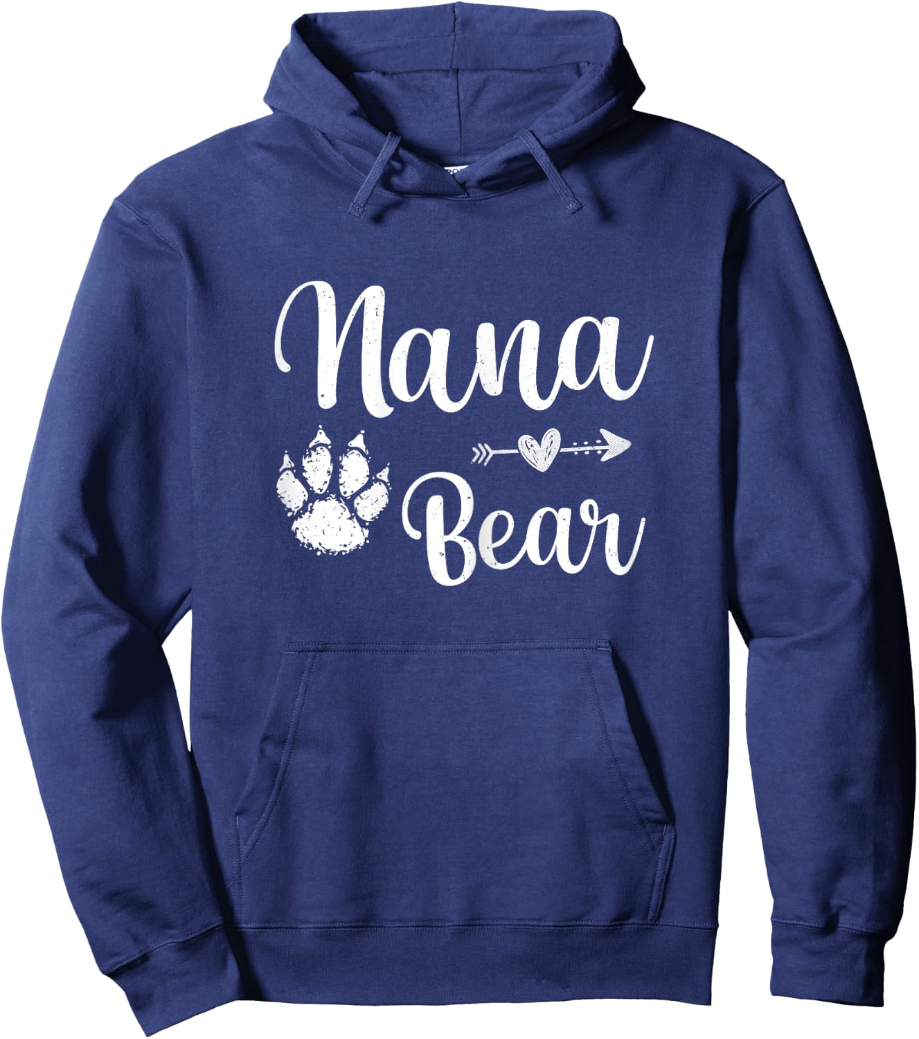 Cute Nana Bear Happy Mothers Day Nana Bear Paw Print Women Hoodie - Hoodie | Navy
