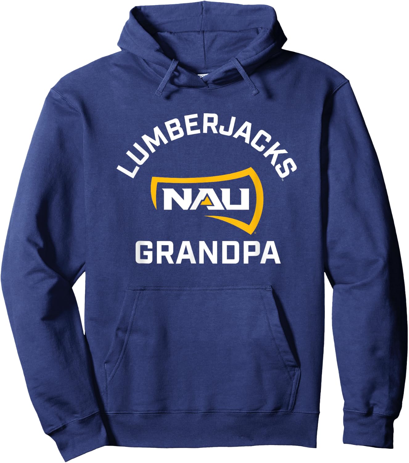 Campus Lab NAU Lumberjacks Arched Grandpa - Black, -Adults, Short Sleeve, , College-Team-Logo Hoodie - Hoodie | Navy