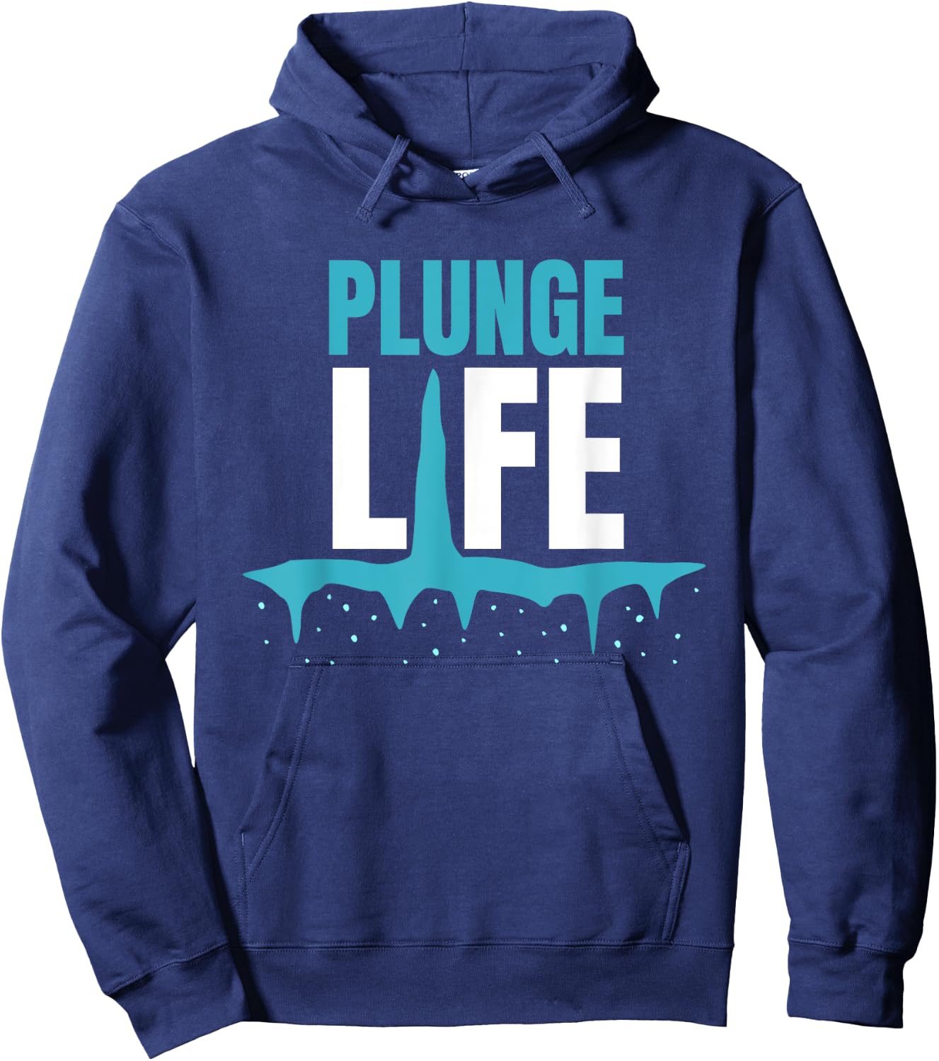 Plunge Life Ice Bath Cold Plunge Hoodie - Hoodie | Navy