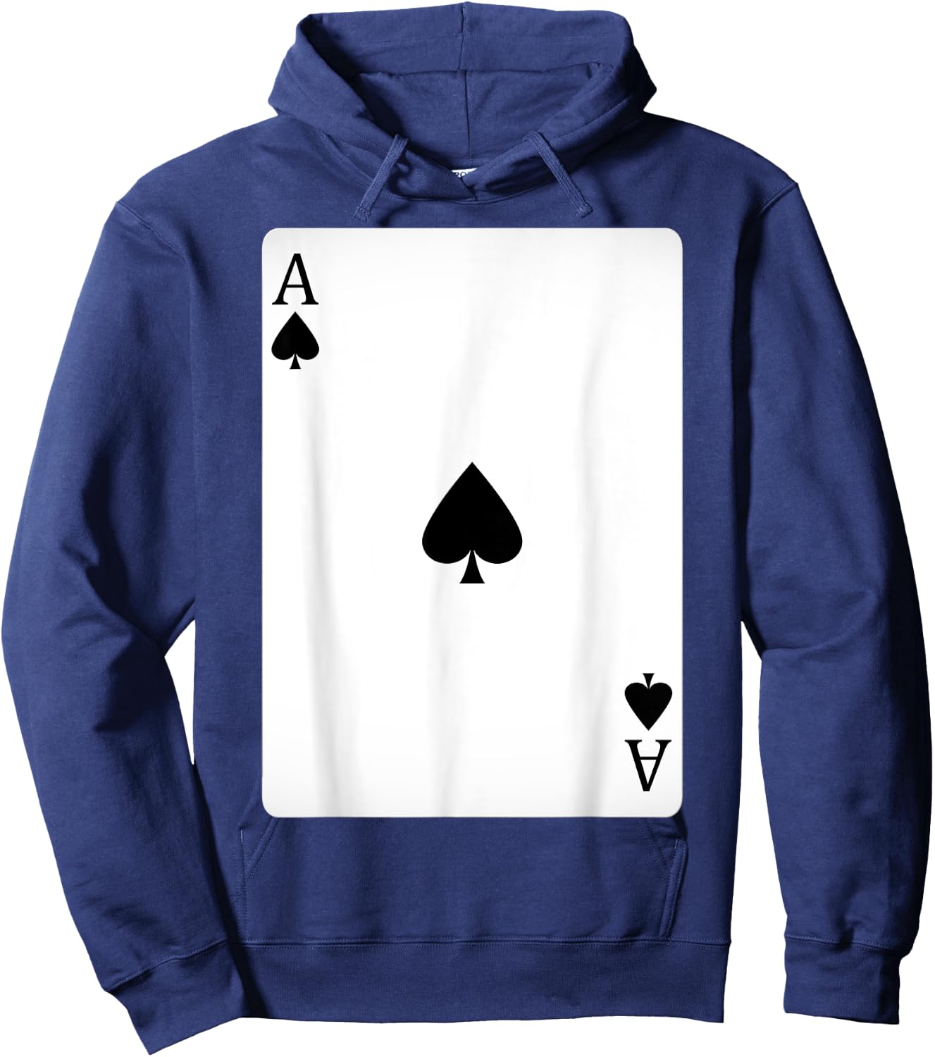 Ace of Spades Playing Cards Shirt Easy Halloween Costume Hoodie - Hoodie | Navy