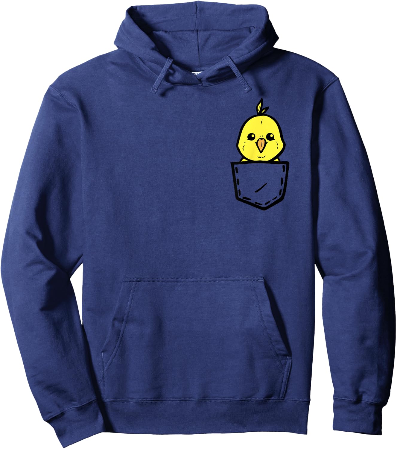 Baby Chick In Pocket Cute Chicken Easter Hoodie - Hoodie | Navy
