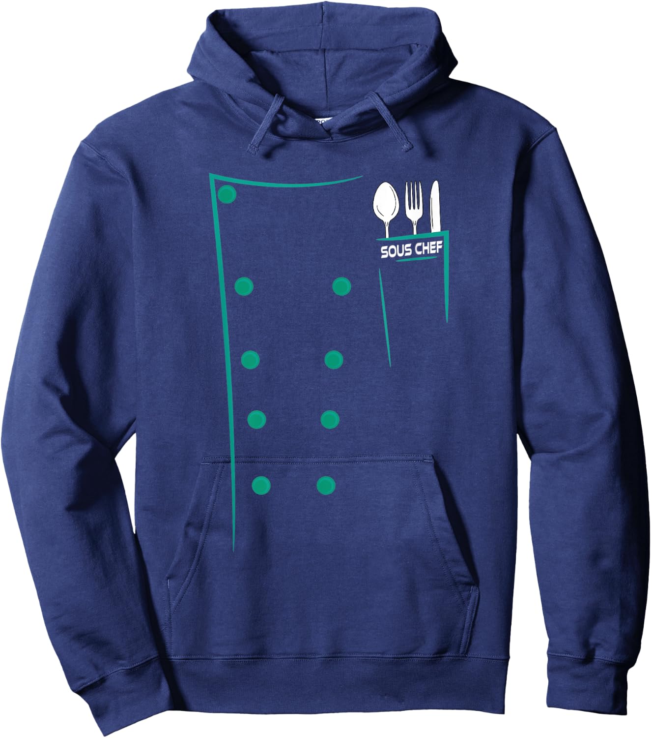 Sous Chef Culinary Utensils Design Outfit Hoodie - Hoodie | Navy