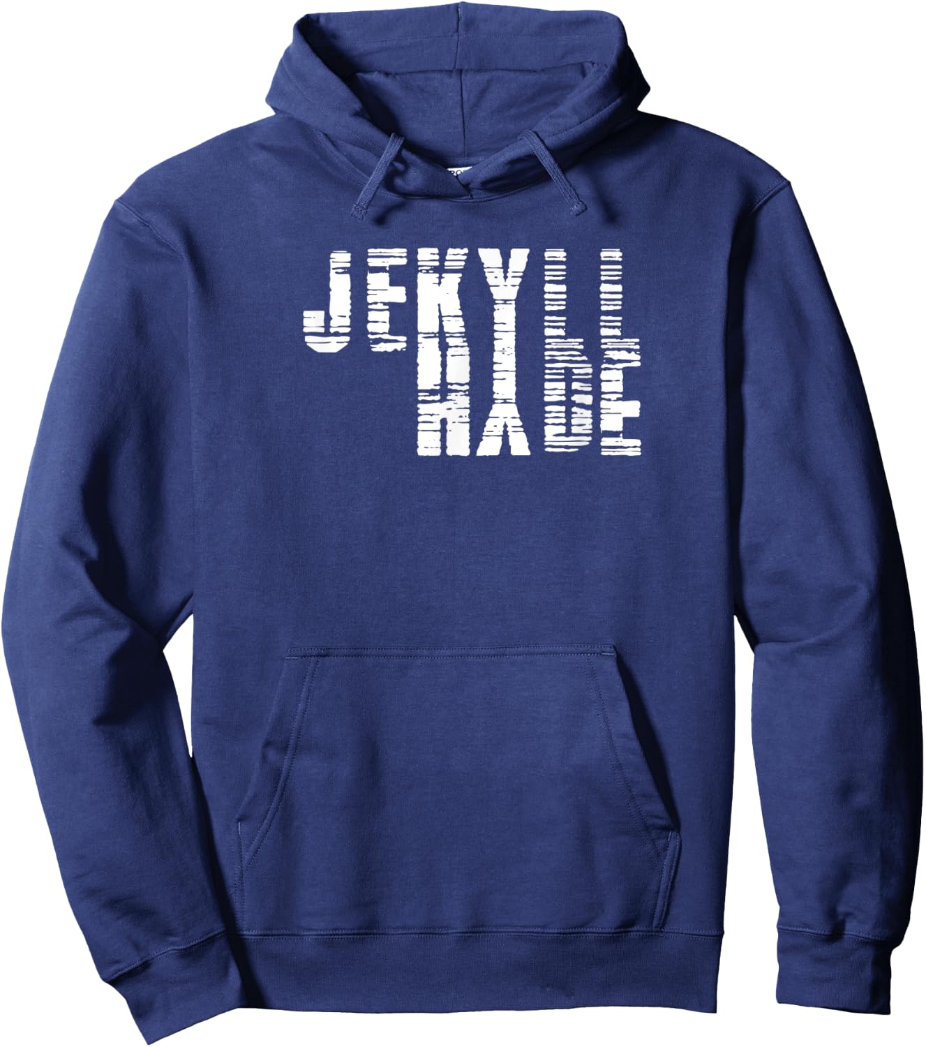 Dr. Jekyll Mr. Hyde Cool Graphic Text Design Halloween Shirt Hoodie - Hoodie | Navy