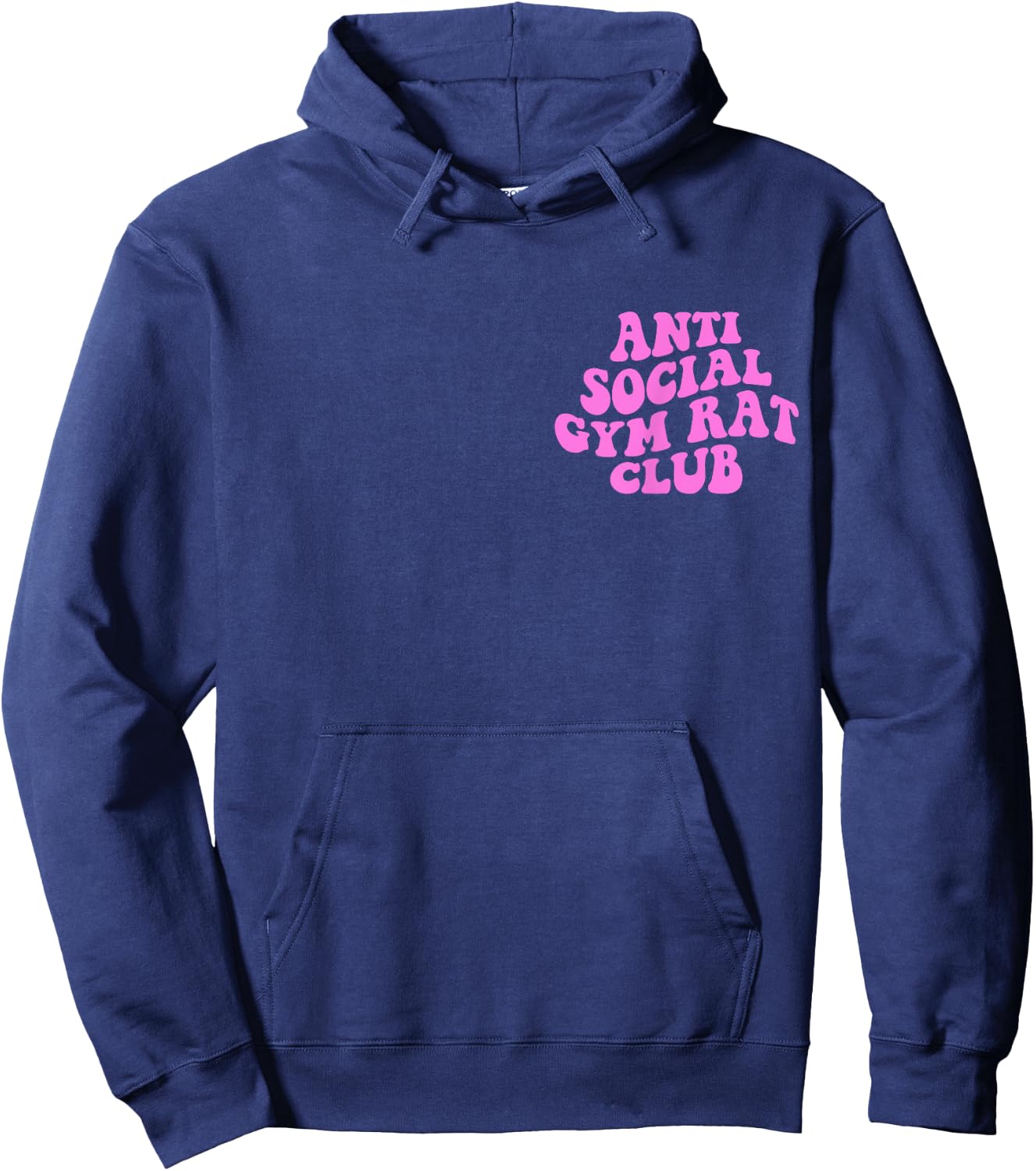 Anti Social Gym Rat Club Funny Gym Fitness Bodybuilding Hoodie - Hoodie | Navy