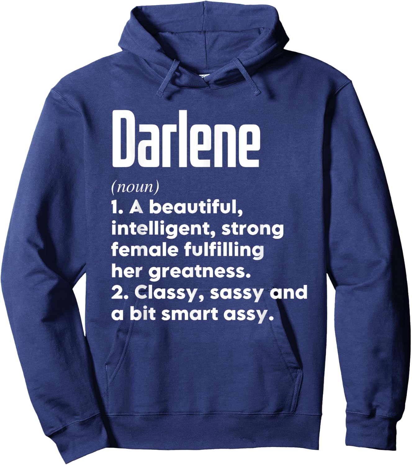 Darlene Definition Funny Meaning Personalized Name Hoodie - Hoodie | Navy