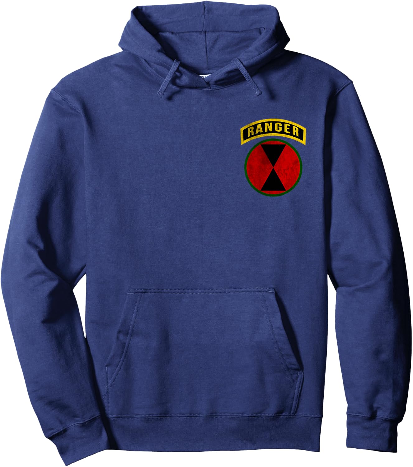 7th Infantry Division Ranger Tab Logo Military Veteran Xmas Hoodie - Hoodie | Navy