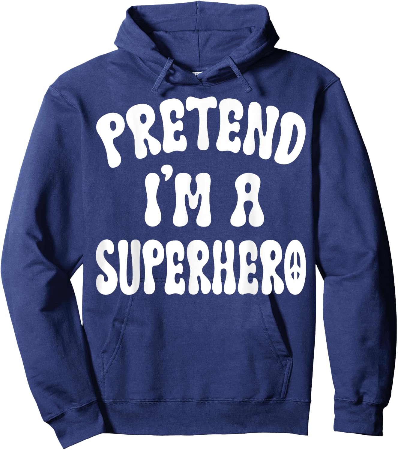 Pretend I'm A Superhero Funny Halloween Family Matching Lazy Hoodie - Hoodie | Navy