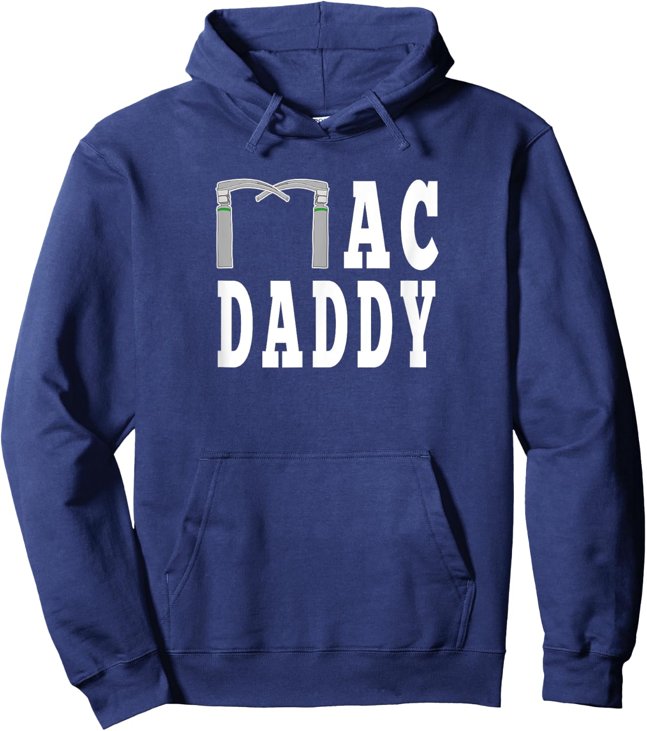 Mac Daddy Anesthesia Laryngoscope Funny CRNA Medical Hoodie - Hoodie | Navy