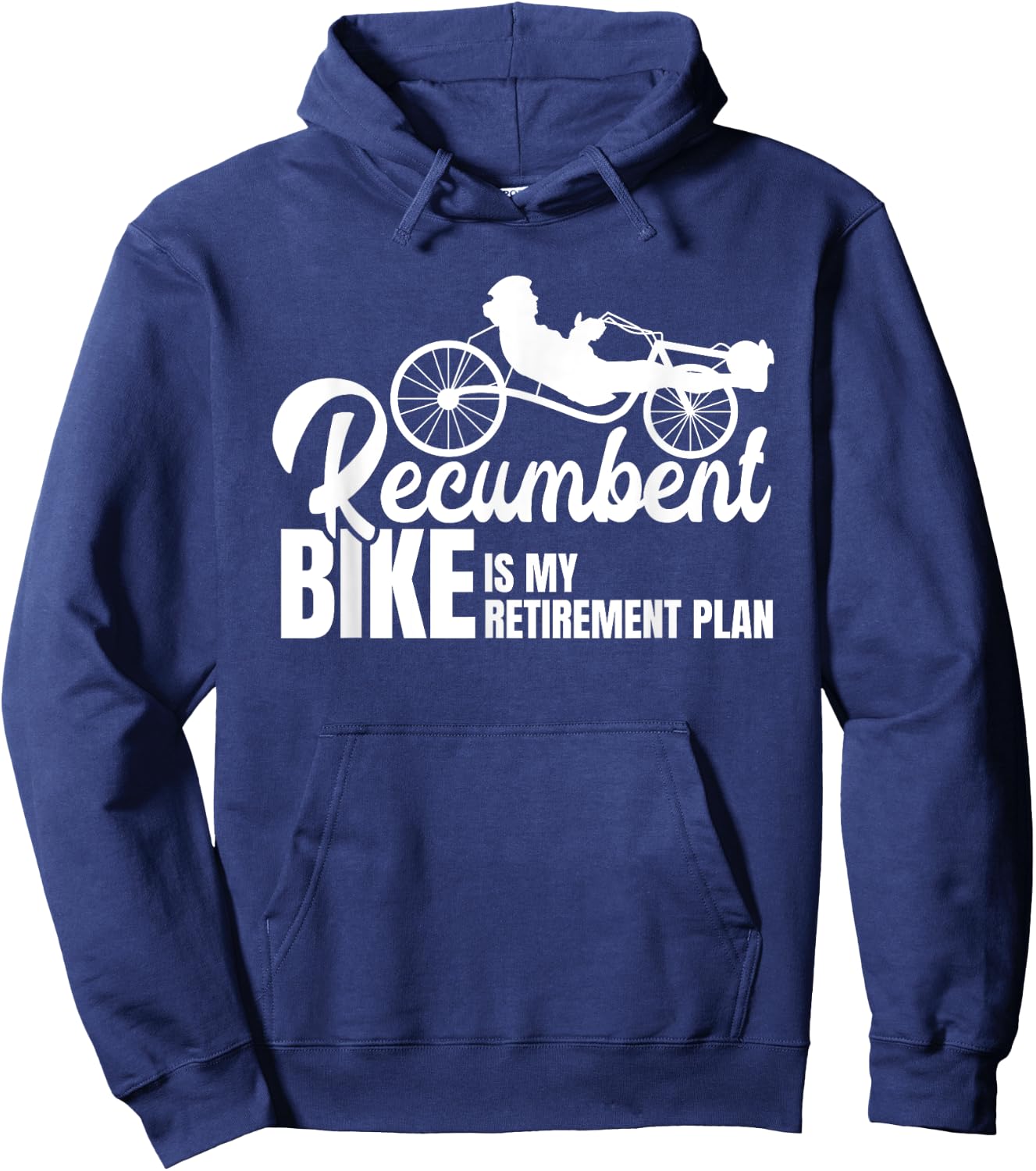 Recumbent Bike Lover Funny Cycling Triker Recumbent Trike Hoodie - Hoodie | Navy