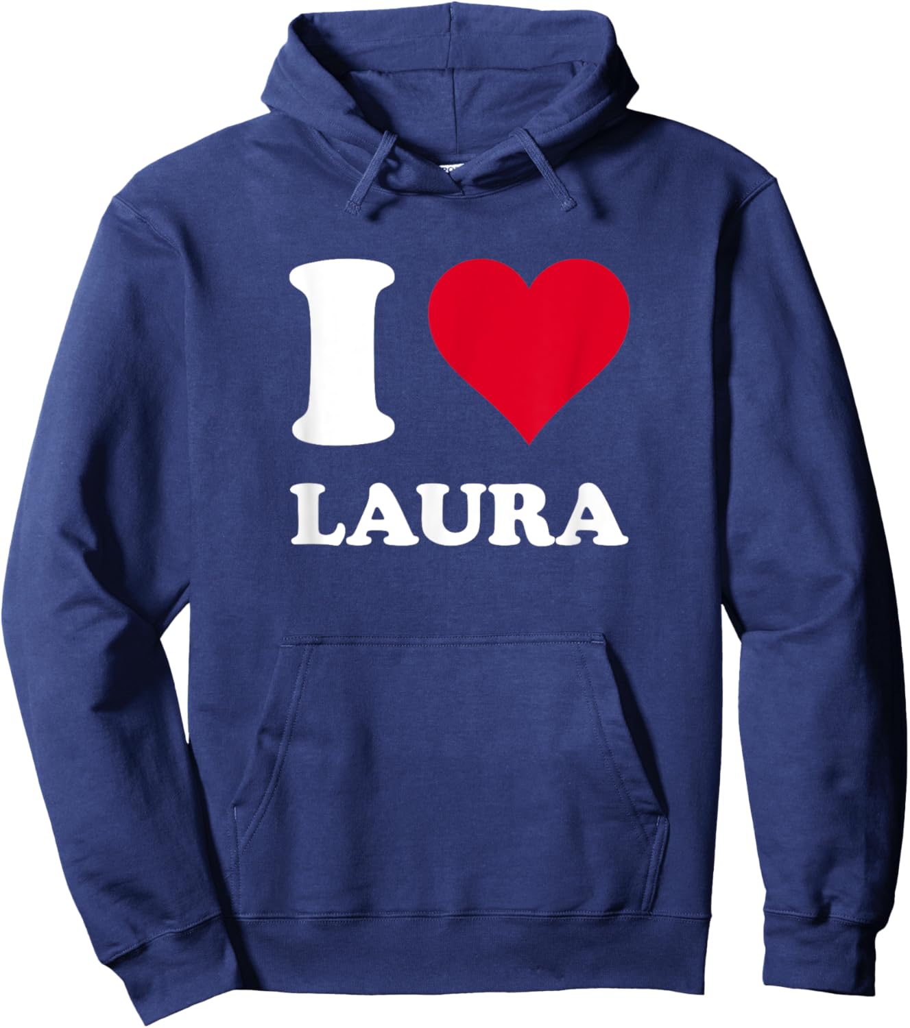 Red Heart I Love Laura Hoodie - Hoodie | Navy