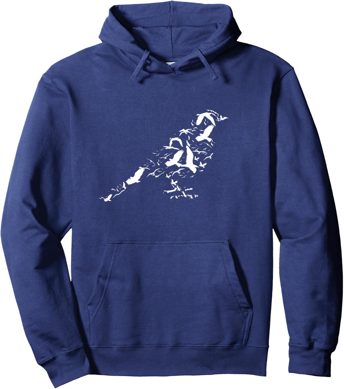 Bird Made Of Birds Birdwatcher Funny Camping Cool Novelty Hoodie - Hoodie | Navy