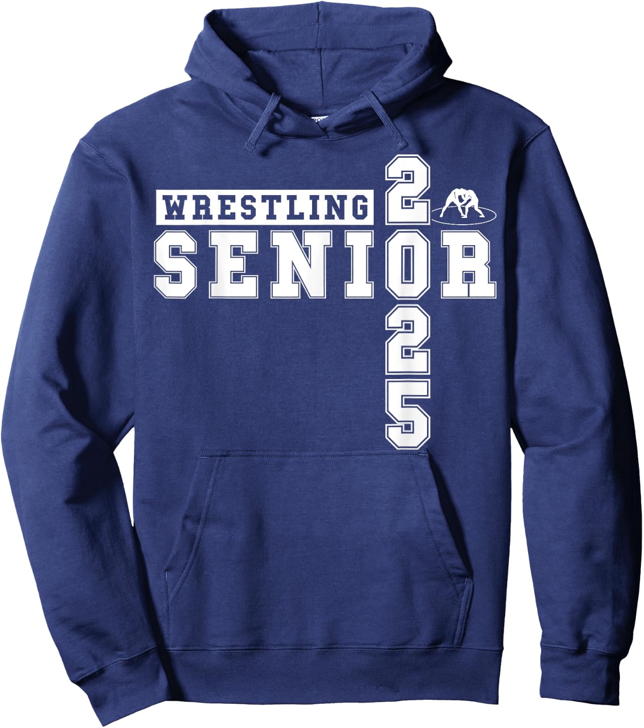 Wrestling Senior Night Wrestling Senior 2025 Graduation 4 Hoodie - Hoodie | Navy