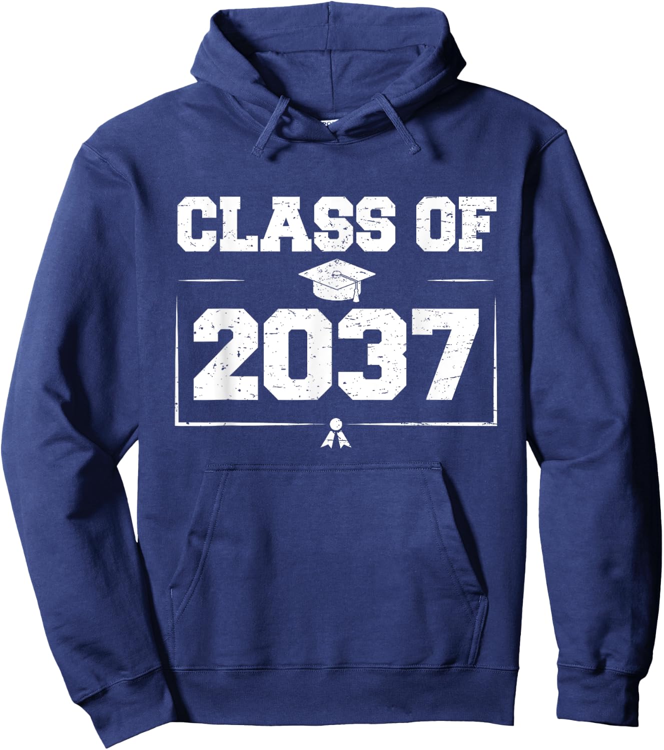 Class of 2037 Grow With Me Back to School Graduation 2037 Hoodie - Hoodie | Navy