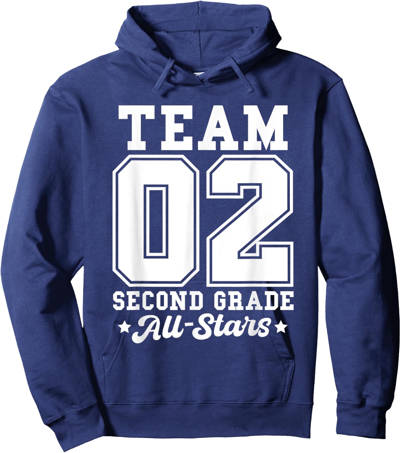 Team 2nd Grade All-Stars Back To School Sports Jersey Hoodie - Hoodie | Navy