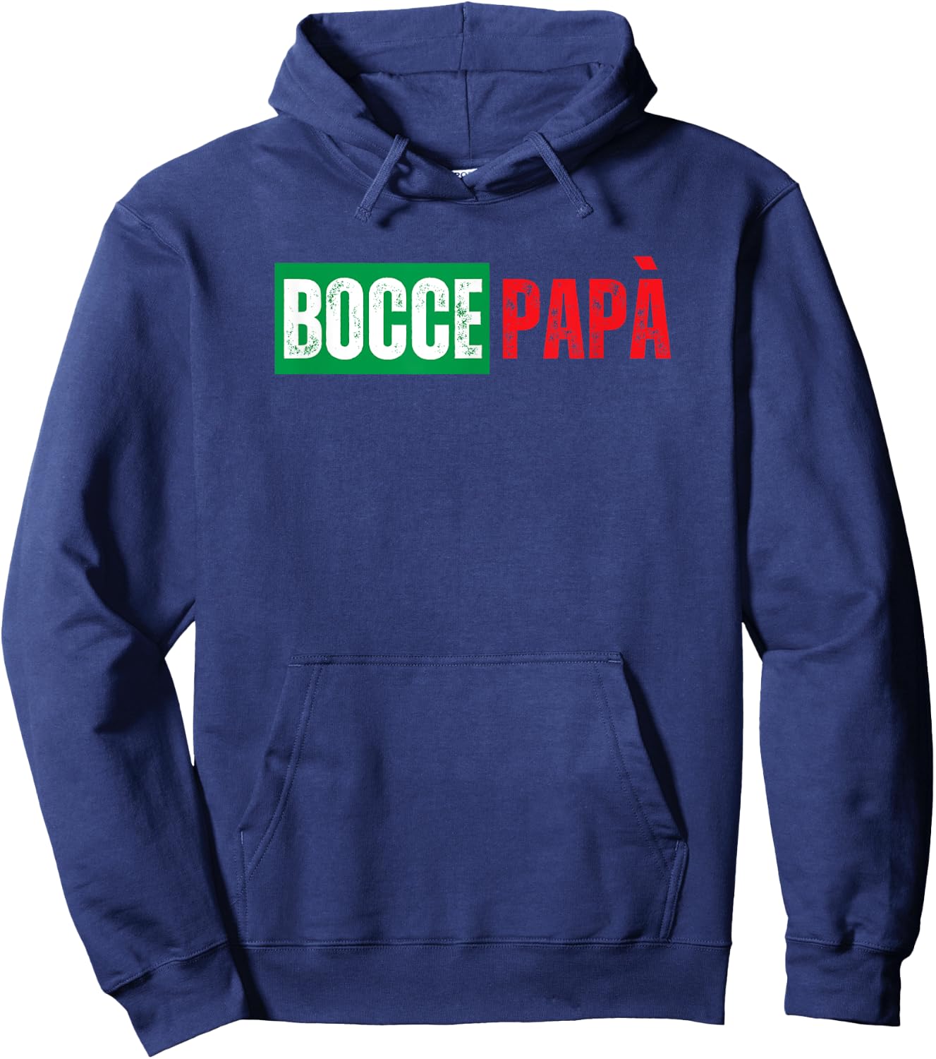Bocce Ball Papa Grandpa Bocceball Game Player Italy Flag Hoodie - Hoodie | Navy