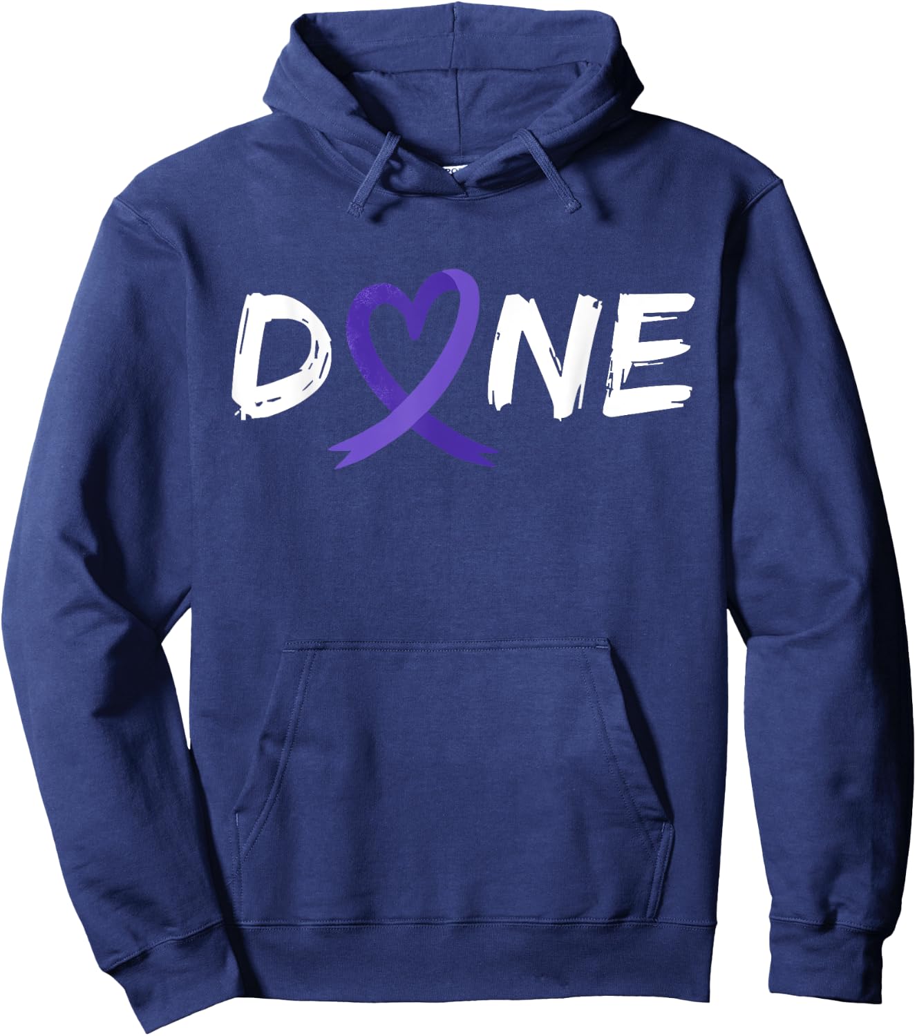 Done Last Day Of Radiation Chemo Pancreatic Cancer Heart Hoodie - Hoodie | Navy