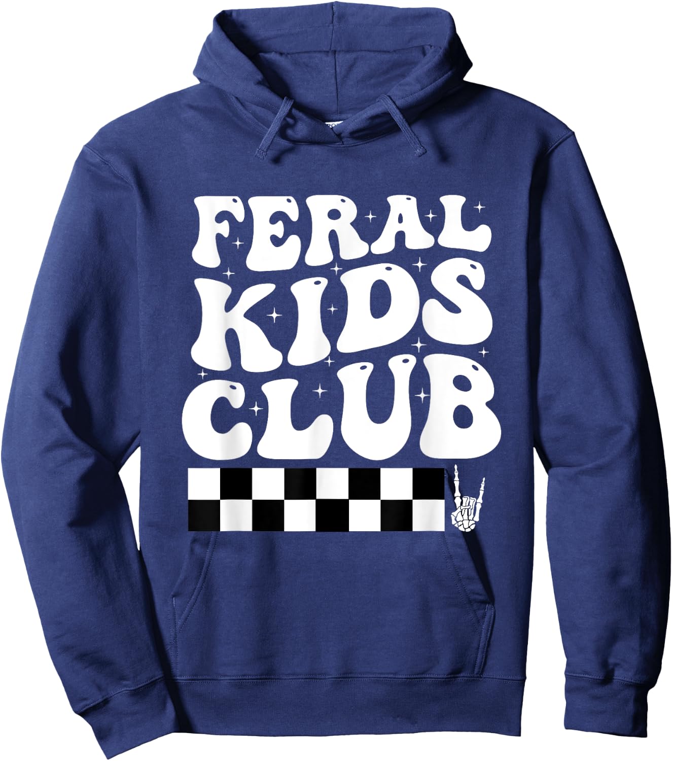 Funny Feral Kids Club Hoodie - Hoodie | Navy