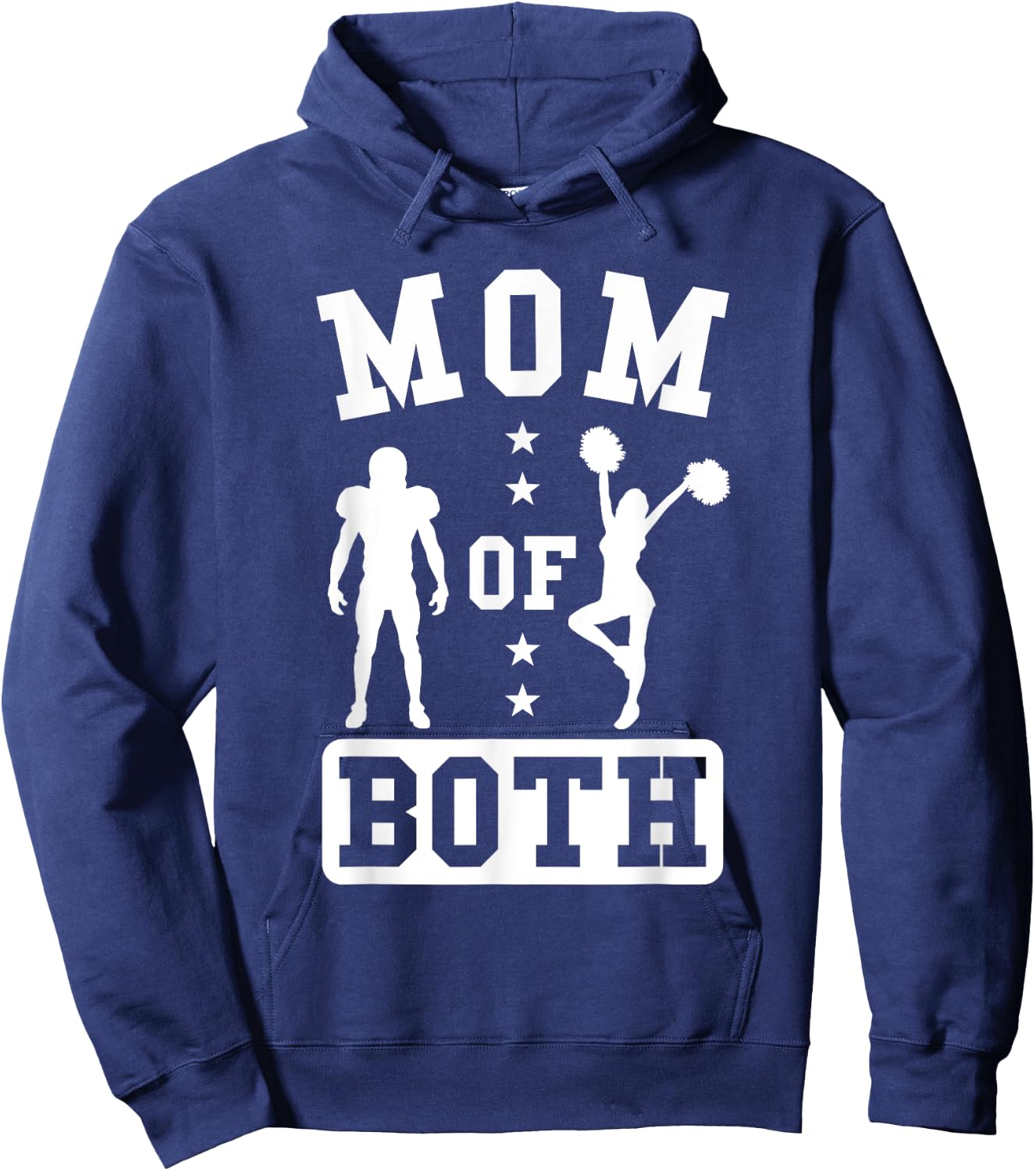 Mom Of Both Football And Cheer Hoodie - Hoodie | Navy