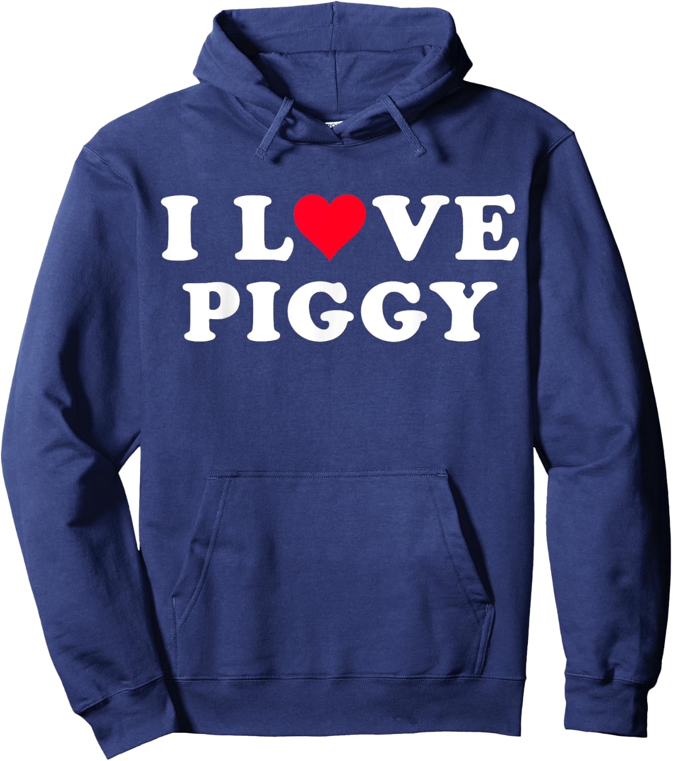 I Love Piggy Matching Girlfriend & Boyfriend Piggy Name Hoodie - Hoodie | Navy