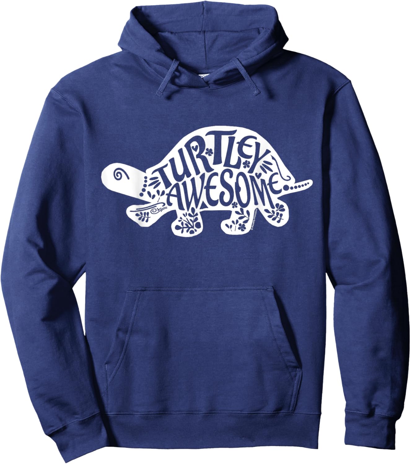 Turtley Awesome Tortoise Funny Turtle Pun Sulcata Hoodie - Hoodie | Navy
