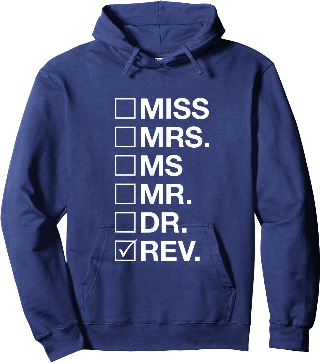 Reverend Title - Christian Ministers Hoodie - Hoodie | Navy