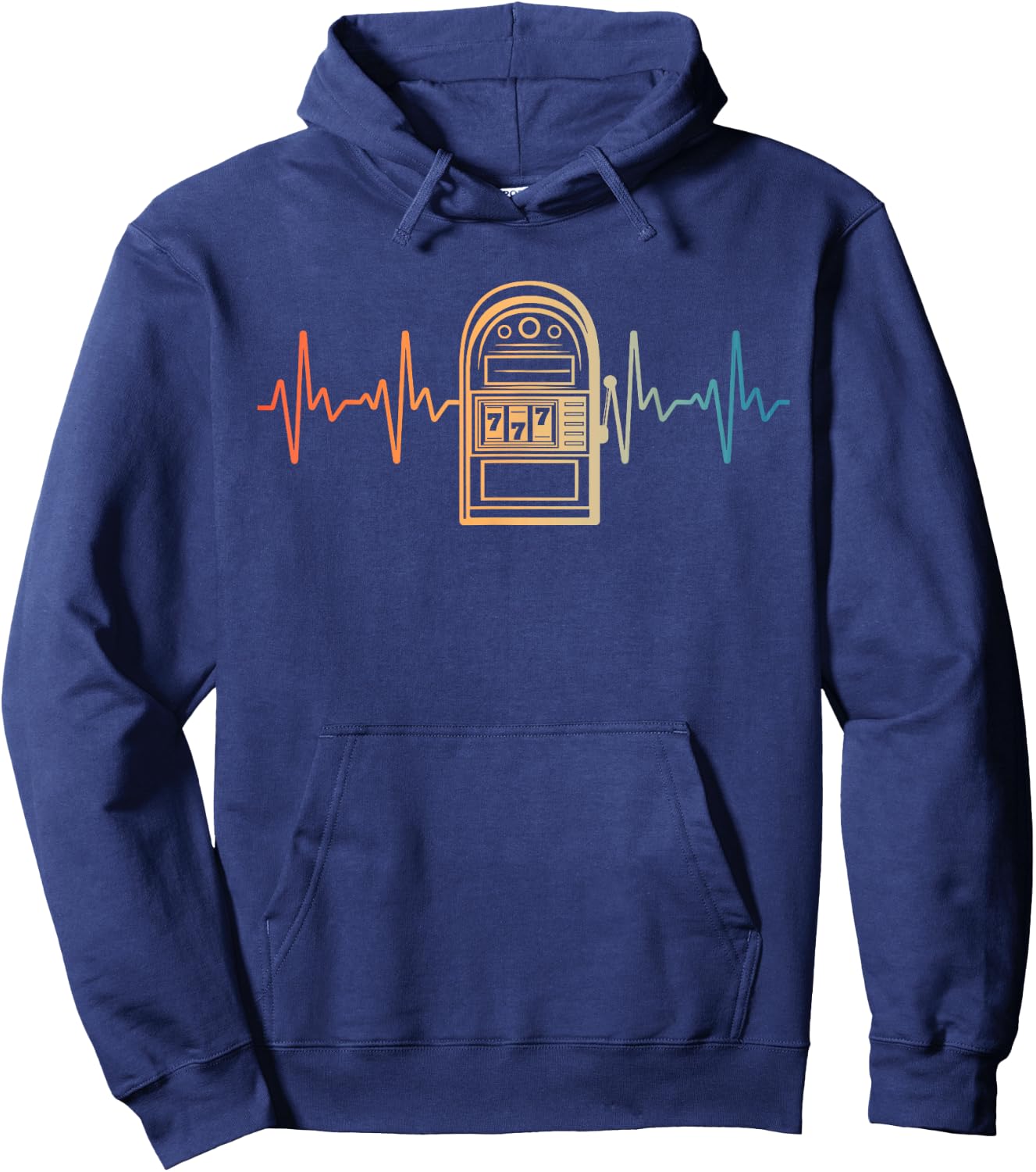 Funny Slot Machine Art Women Casino Playing Gambler Hoodie - Hoodie | Navy