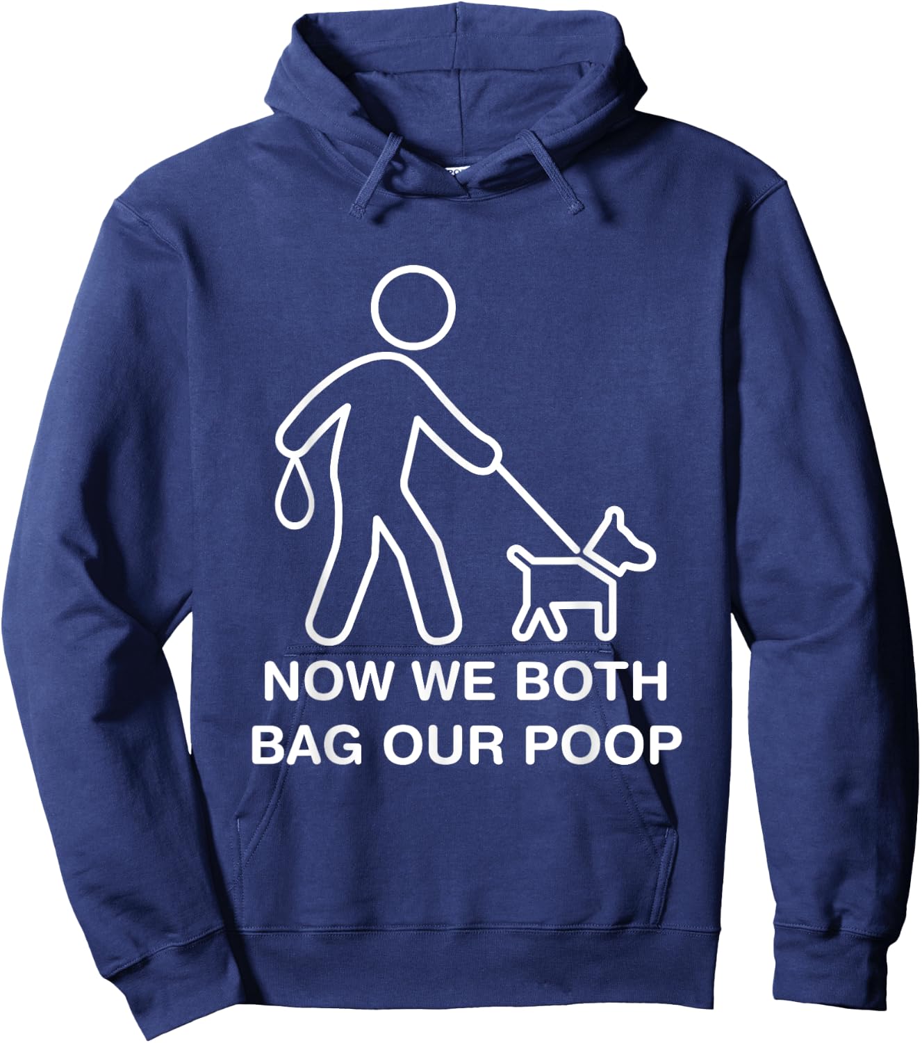 Ostomate Dog Owner Funny Ostomy Now We Both Bag Our Poop Women Hoodie - Hoodie | Navy
