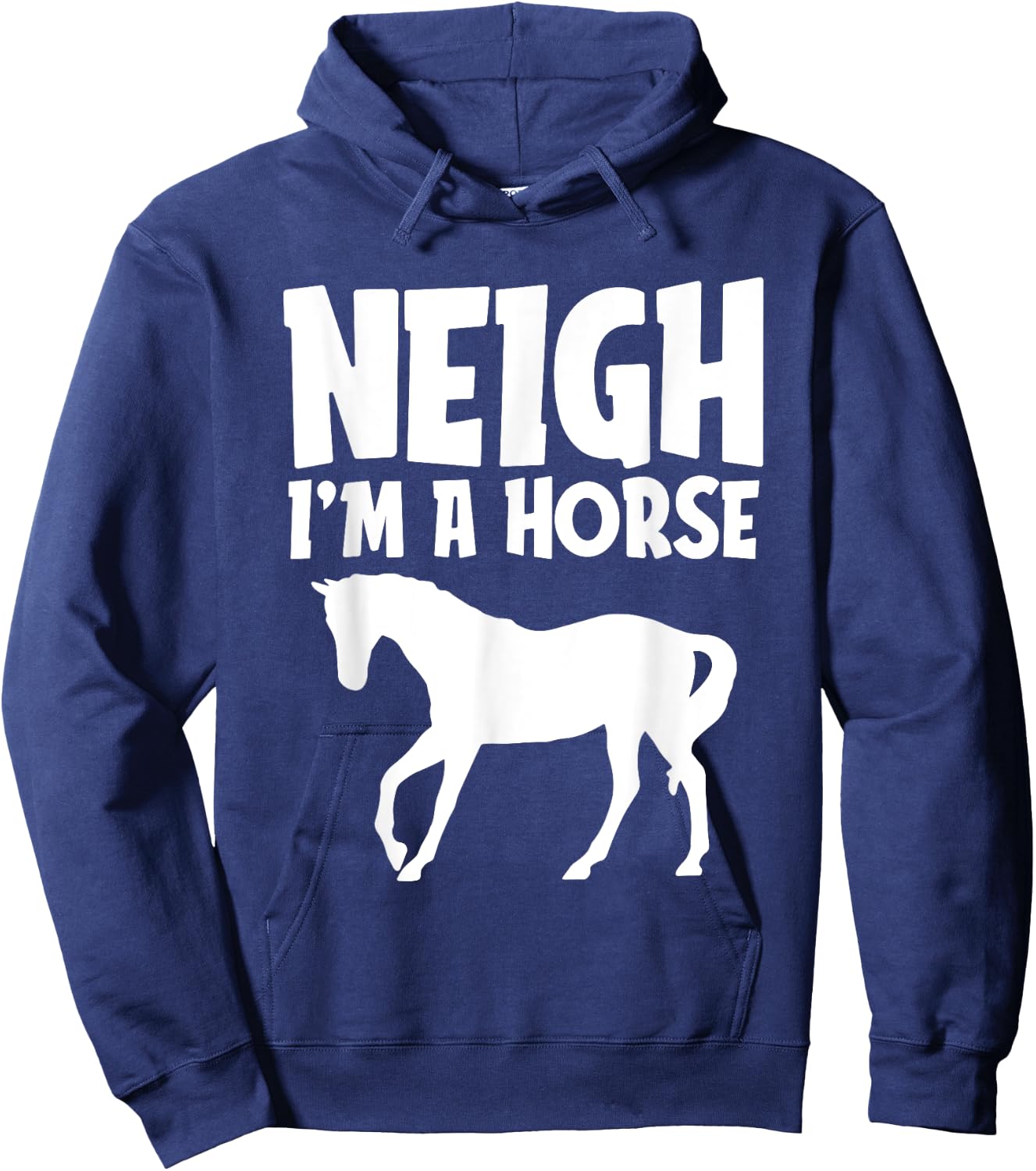 Neigh I'm A Horse Funny Lazy Halloween Costume Equestrian Hoodie - Hoodie | Navy