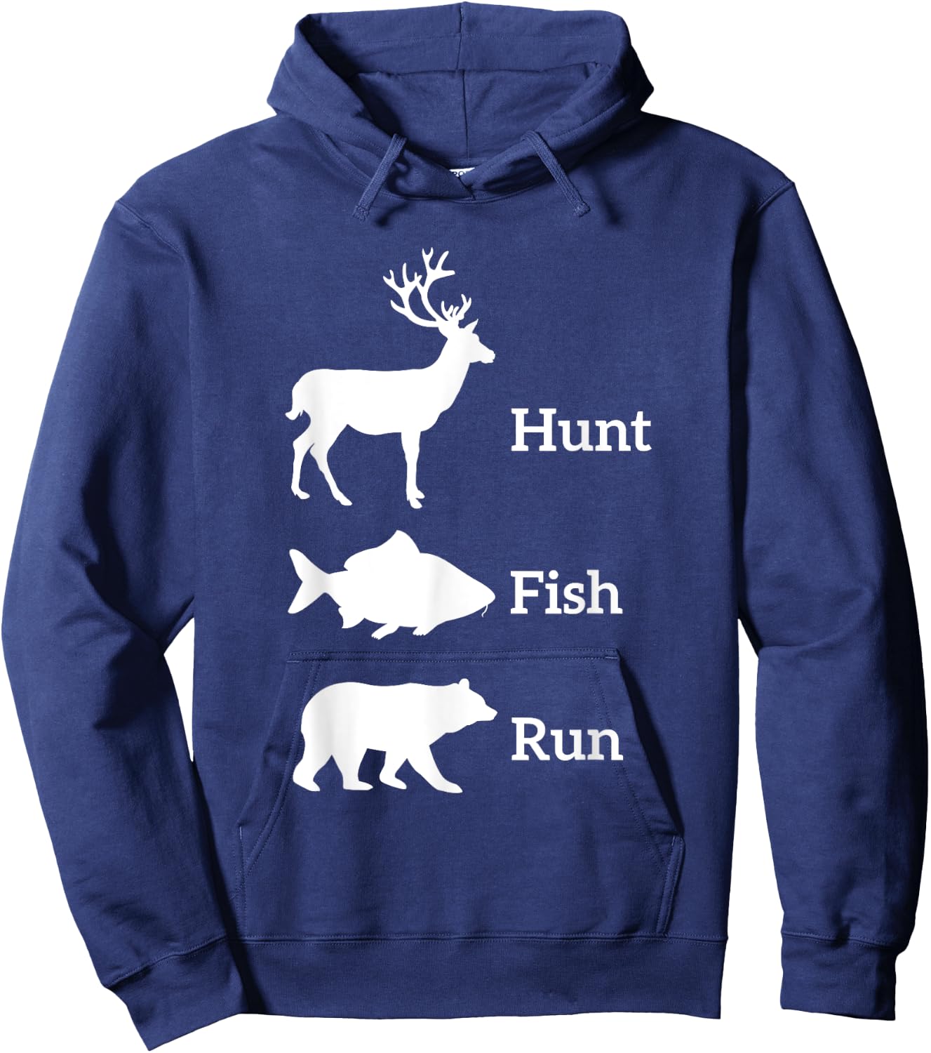 Fun Outdoor Wilderness Camping Gear Supply Men's Hunting Fishing Black S Hoodie - Hoodie | Navy