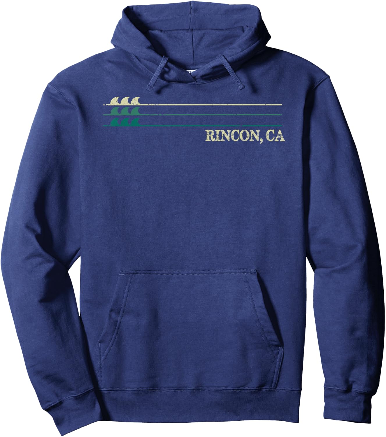 Rincon California Break Surfing Retro Wave Hoodie - Hoodie | Navy