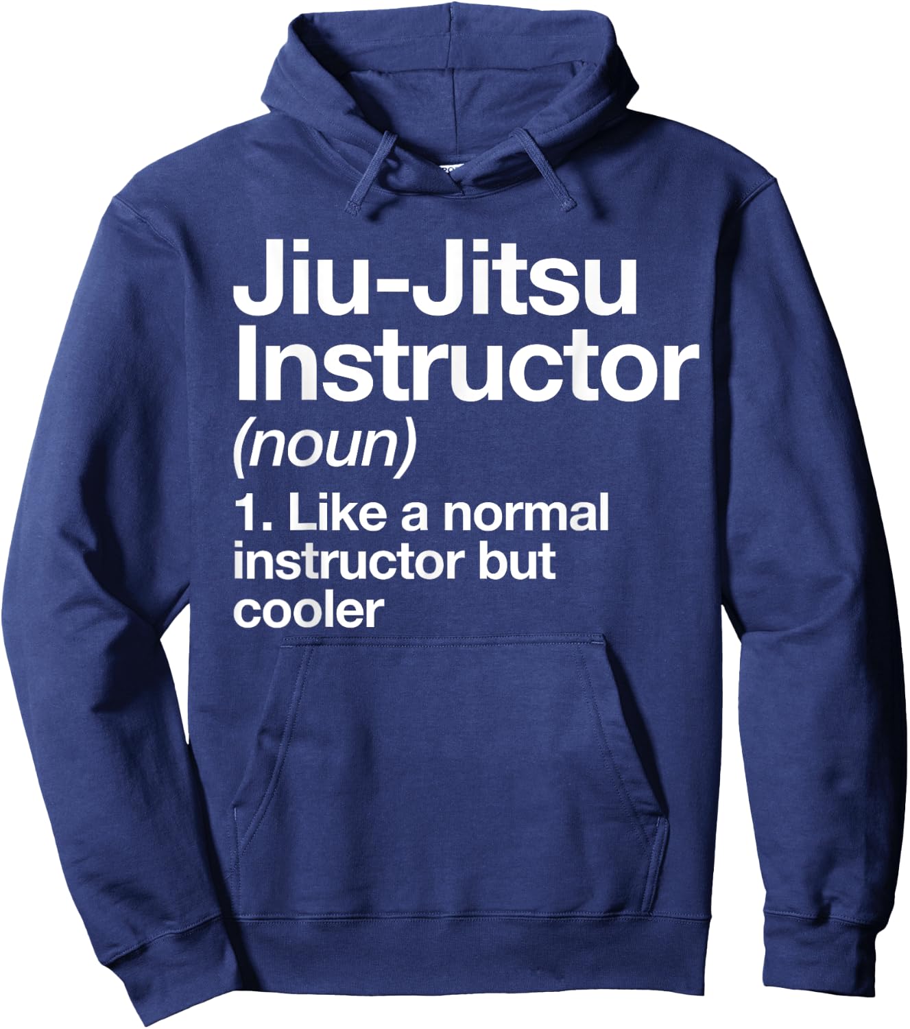 Jiu-Jitsu Instructor Funny Typography Gifts Women's Black Cotton Blend Short Sleeve Hoodie - Hoodie | Navy