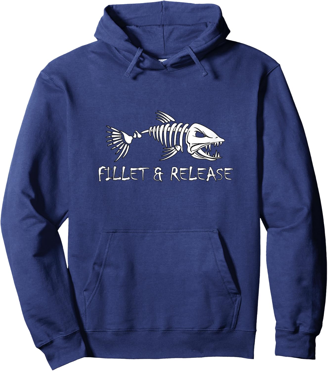 Fillet And Release Fisherman Humor Design Fun Fishing Hoodie - Hoodie | Navy