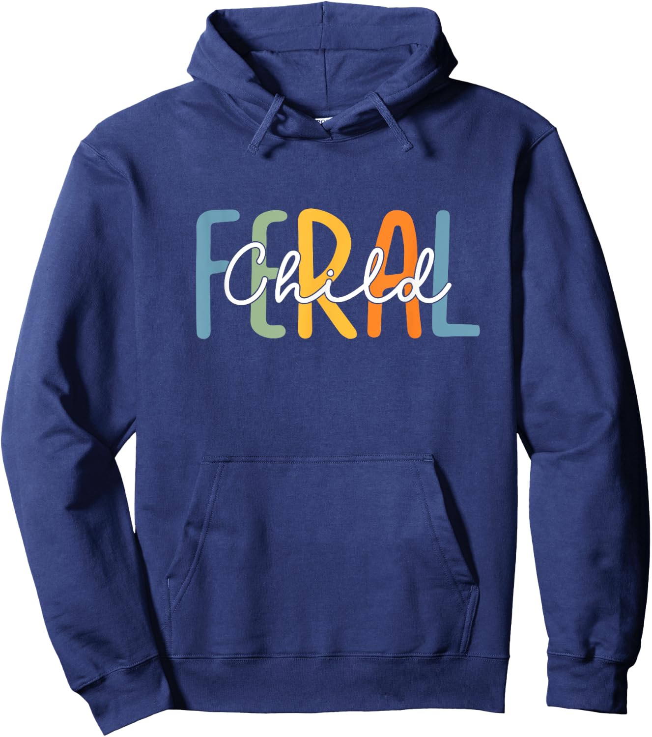 Vintage Feral Child Toddler Feral Girl Or Boy Flower Girl Hoodie - Hoodie | Navy