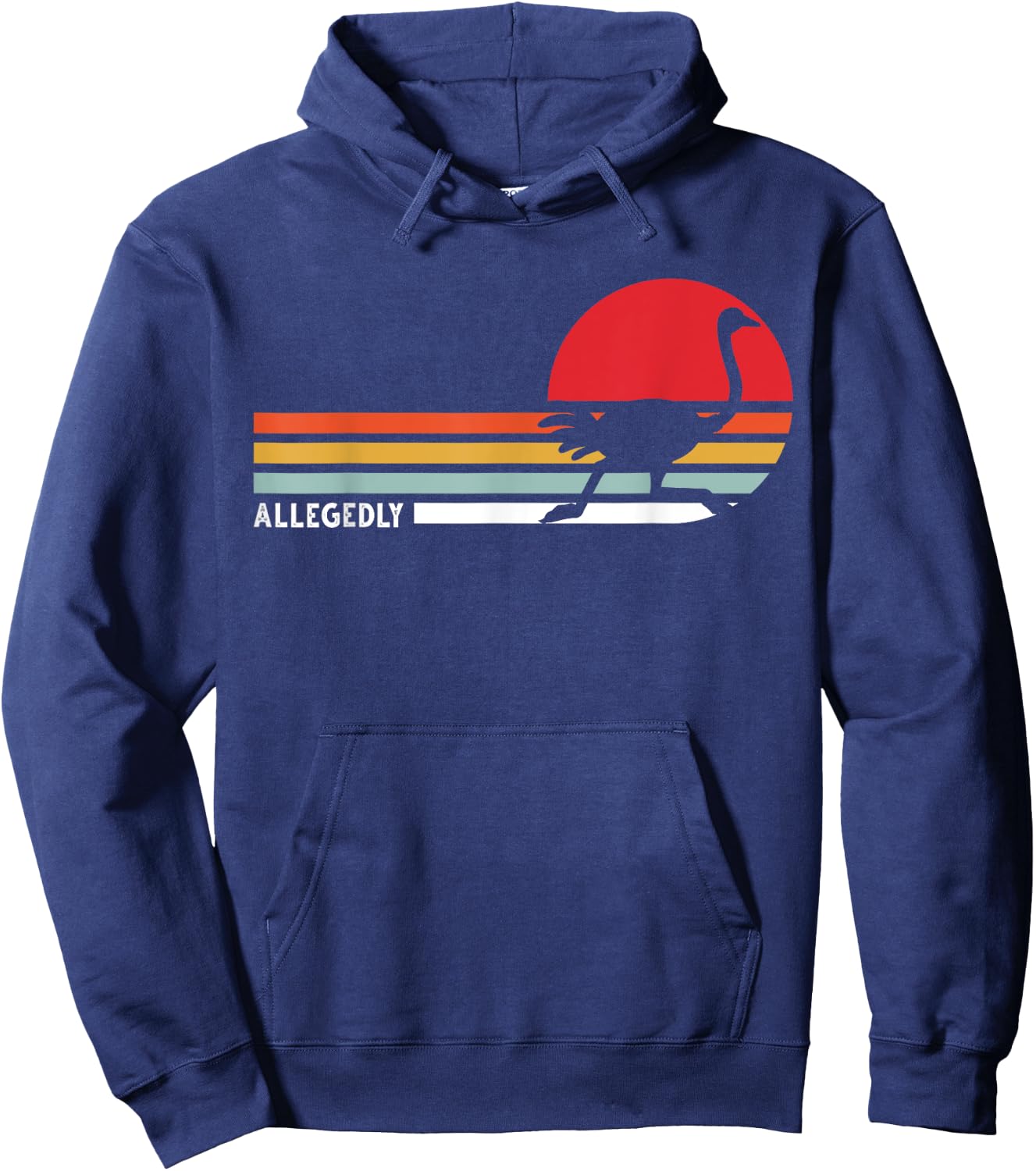 Allegedly Ostrich Farm Animal Flightless Bird Common Ostrich Hoodie - Hoodie | Navy