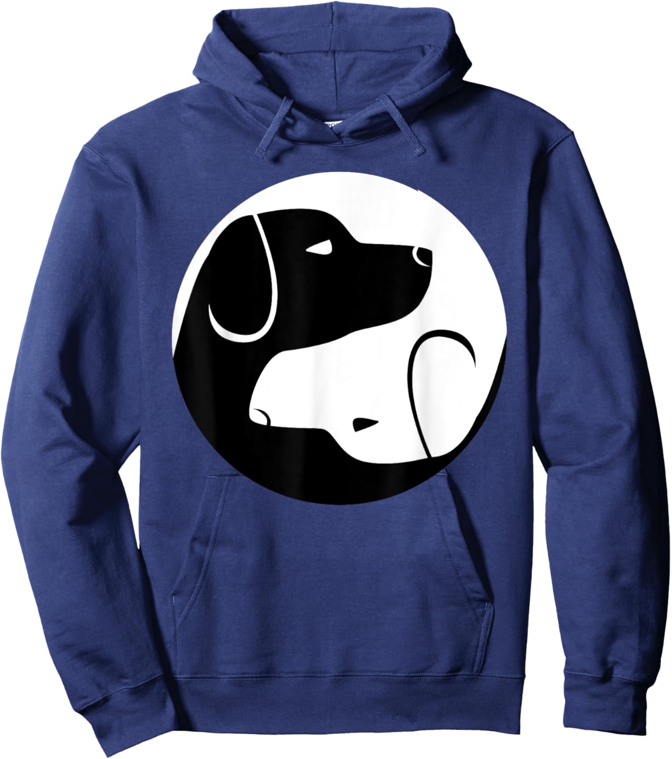 Cute Sweet Black and White Labrador Yin Yang Shirt Gift Hoodie - Hoodie | Navy