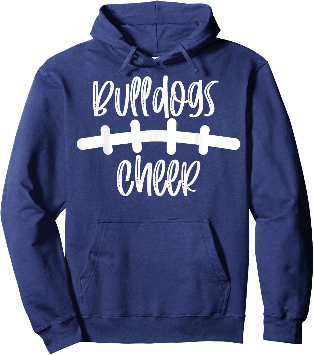 Bulldogs Cheer School Spirit Football Team Mascot Game Night Hoodie - Hoodie | Navy