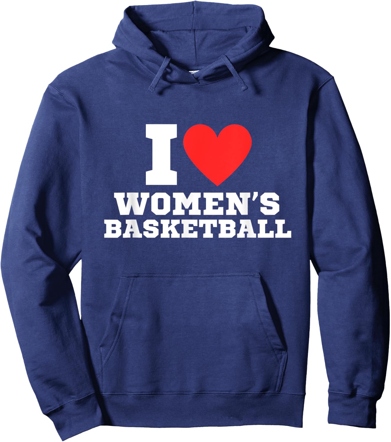 I love women's basketball | y2k | women sports | red heart Hoodie - Hoodie | Navy
