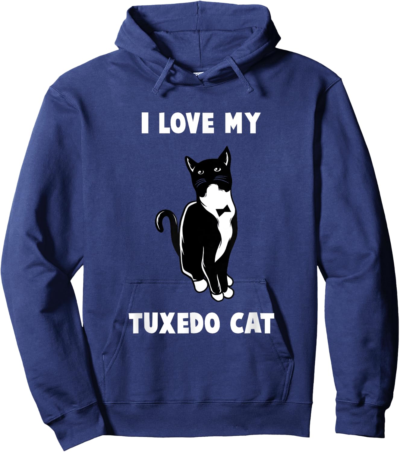 I Love My Tuxedo Cat T Shirt | Cat Lover T Shirt Hoodie - Hoodie | Navy