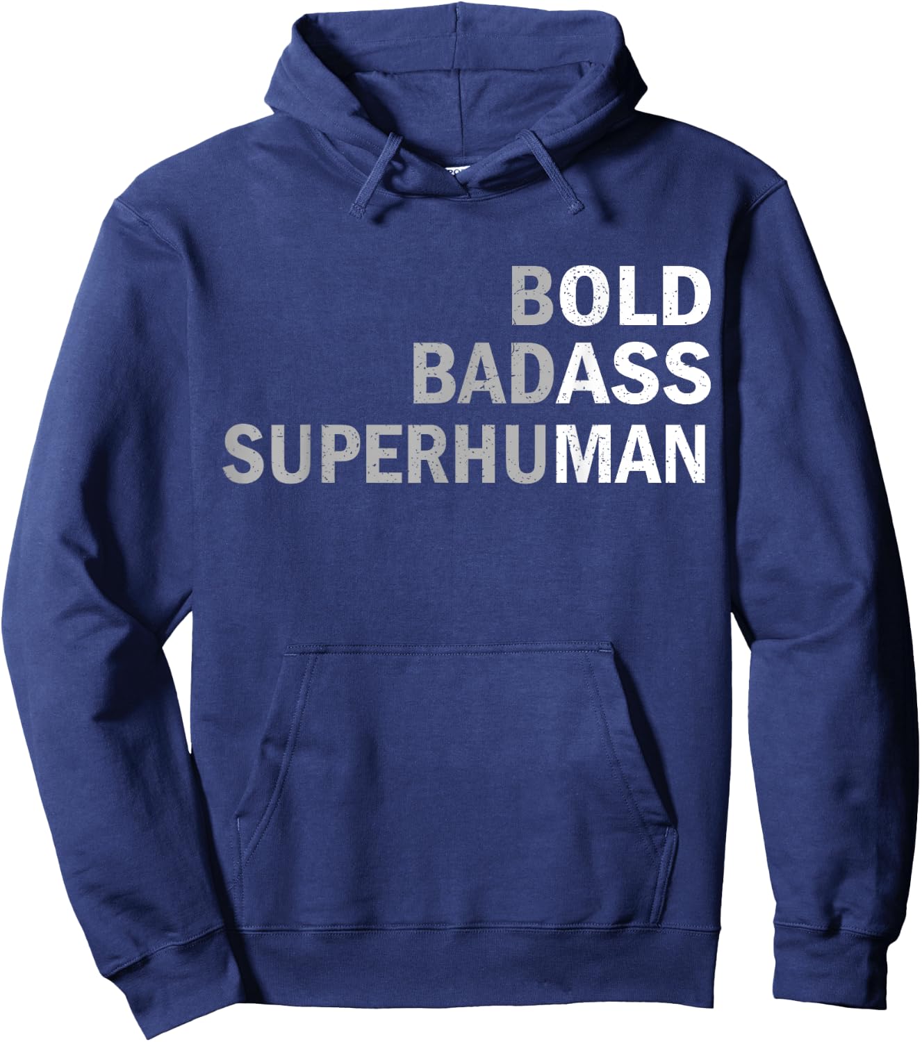 Bold, Badass Superhuman Funny Sarcastic Old Man Father's Day Hoodie - Hoodie | Navy