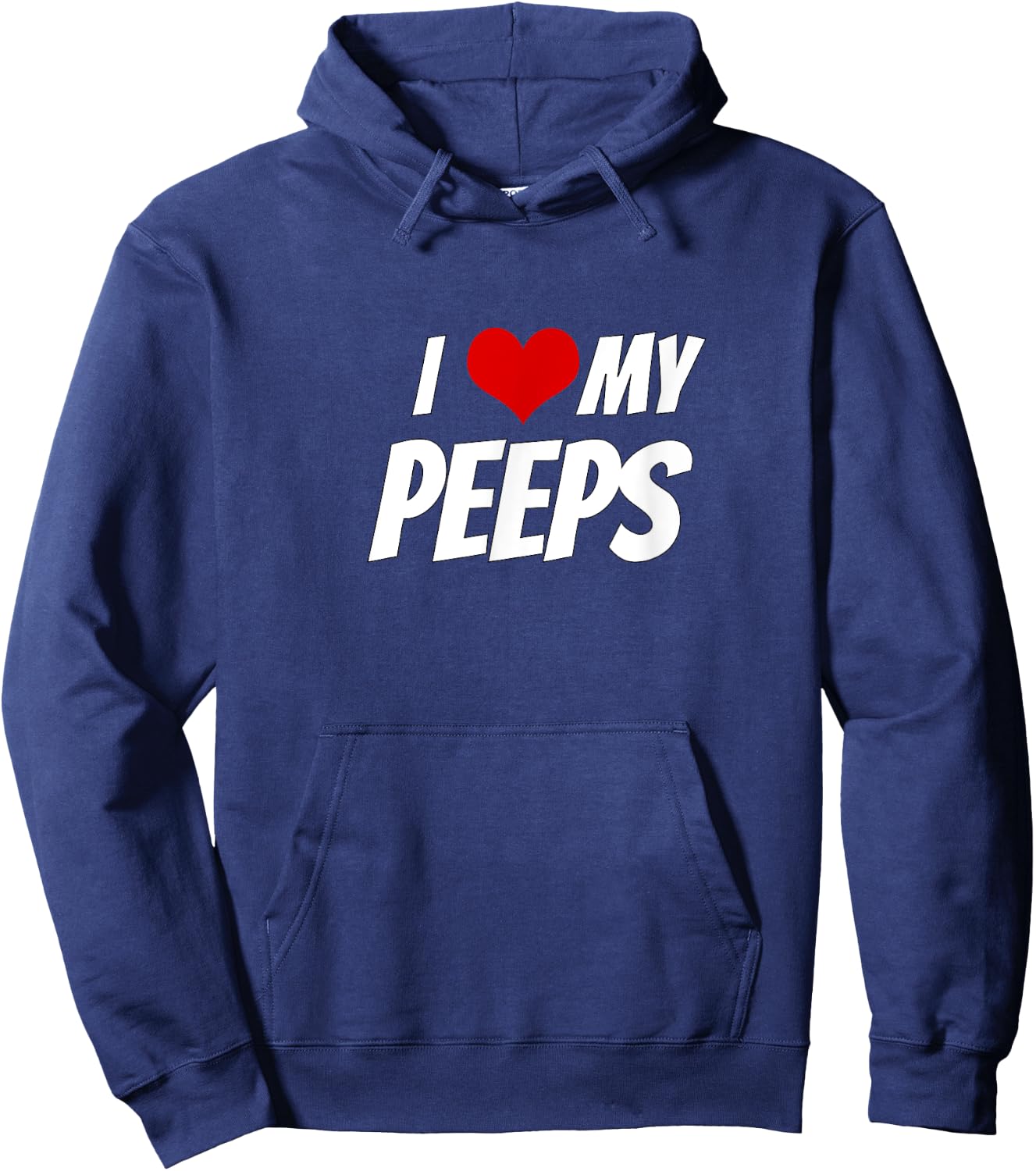 I Love My Peeps Heart Hoodie - Hoodie | Navy