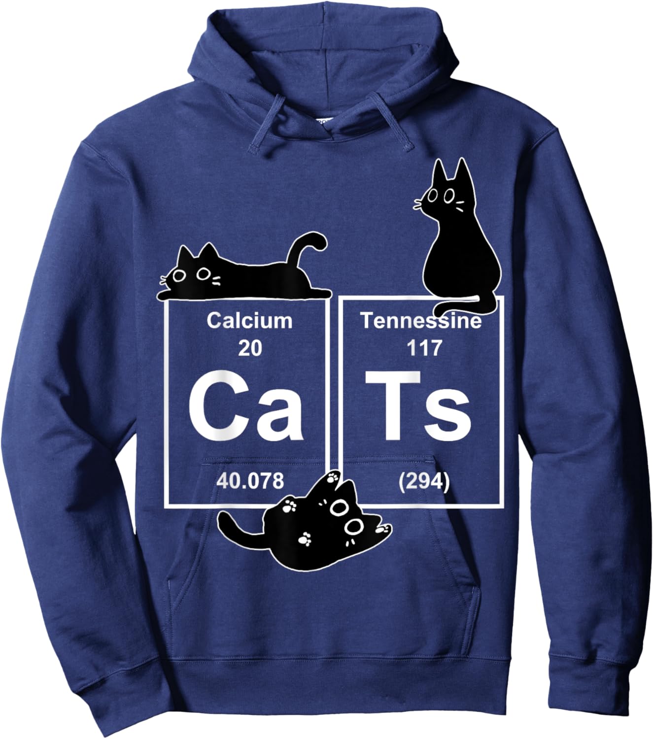 Cat Chemistry Periodic Table Funny Gifts Cat Dad, Cat Mom Hoodie - Hoodie | Navy