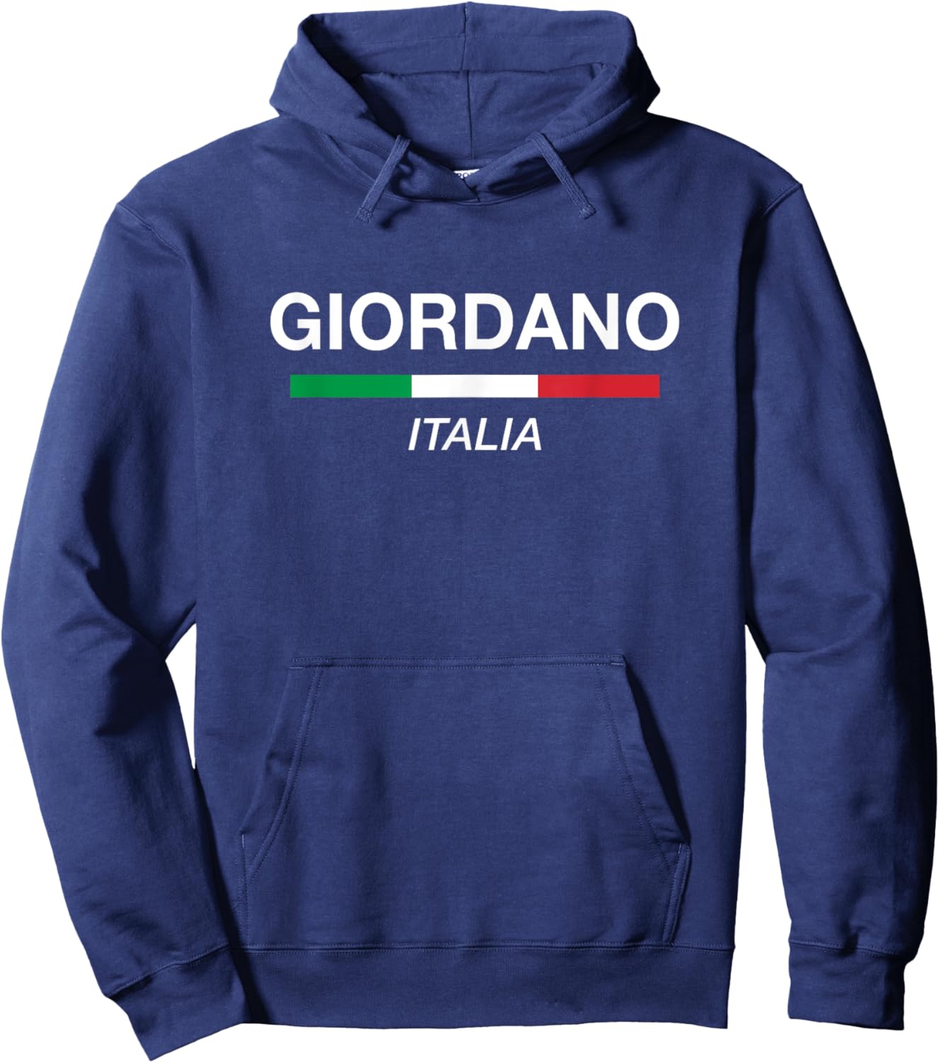 Giordano Italian Family Name Italy Flag Hoodie - Hoodie | Navy