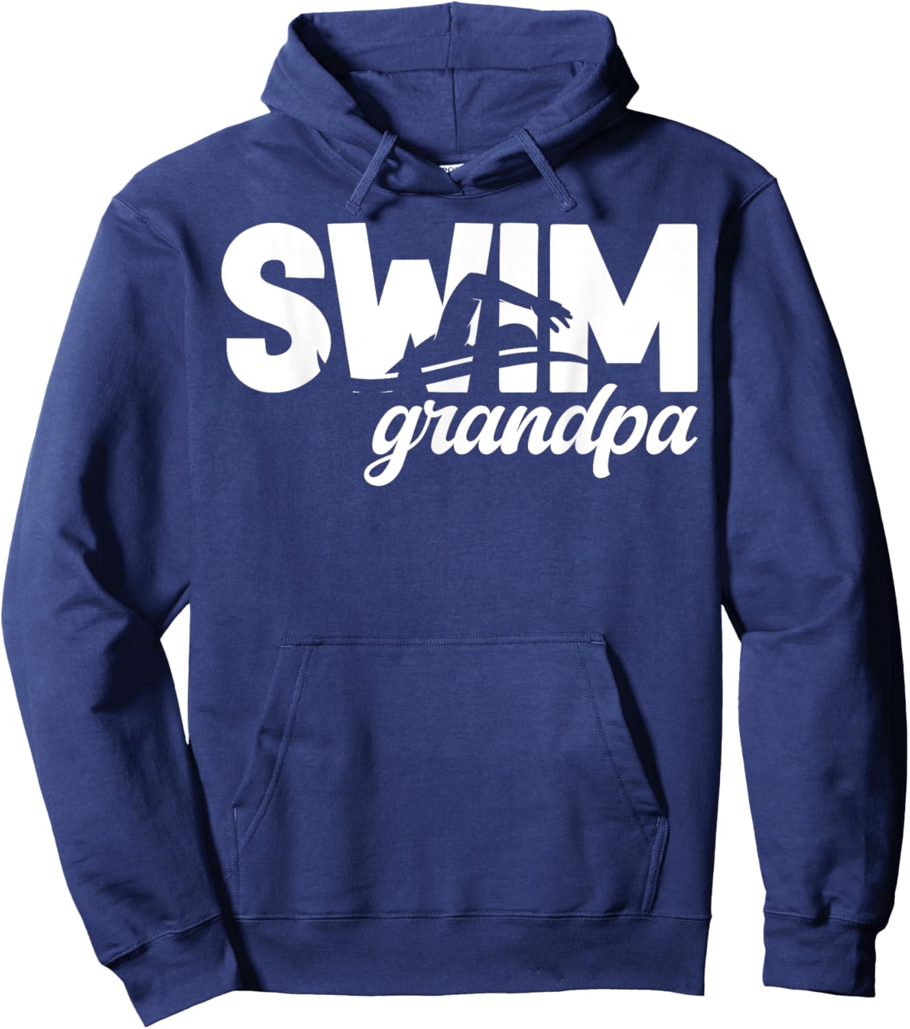 Swim Grandpa Of A Swimmer Grandfather Swimming Grandpa Hoodie - Hoodie | Navy