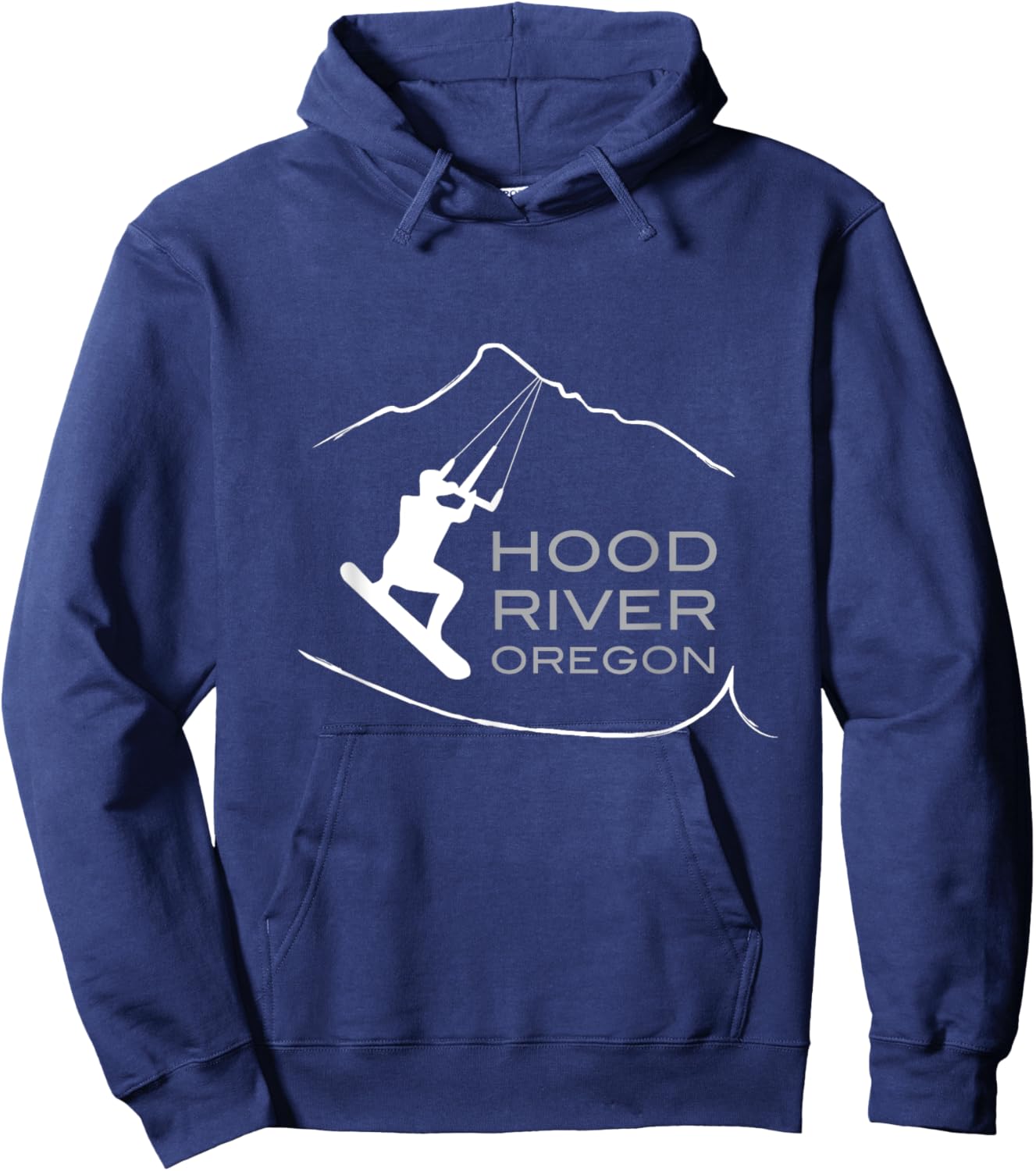 Kiteboarding Hood River Oregon, Kitesurfing Hoodie - Hoodie | Navy