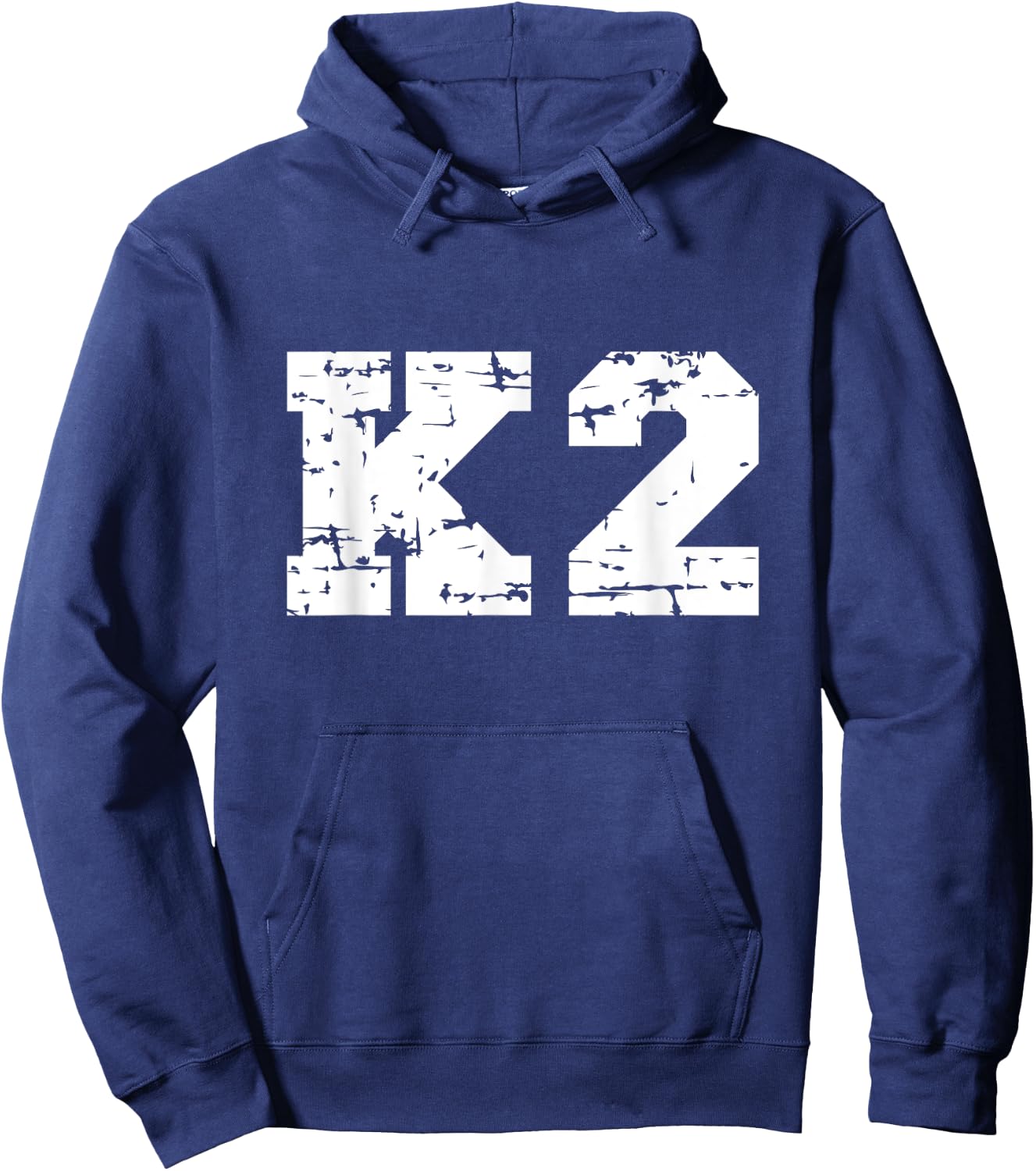 K2 Souvenir / K2 Mountain Climber / Modern Font Design Hoodie - Hoodie | Navy