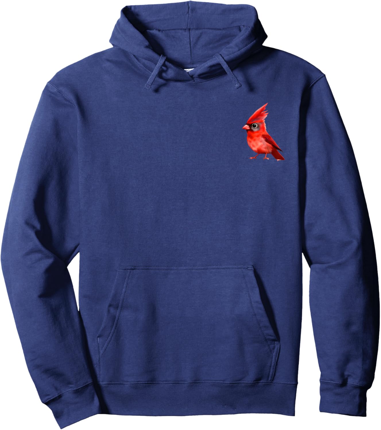 Lovely Northern Cardinal Bird Red Cardinal In Pocket Hoodie - Hoodie | Navy