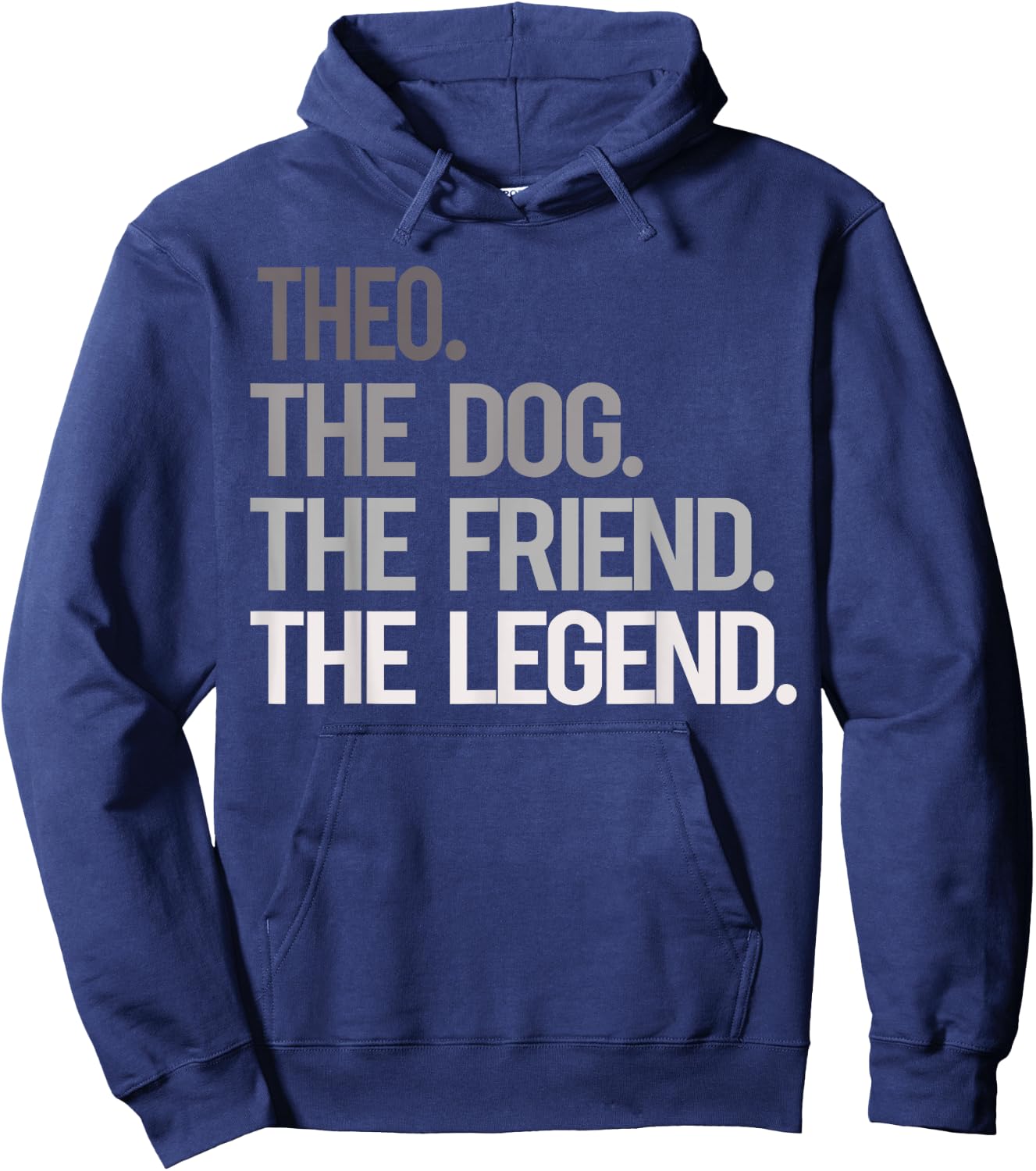 Theo THE DOG THE FRIEND THE LEGEND - National Pet Day Hoodie - Hoodie | Navy