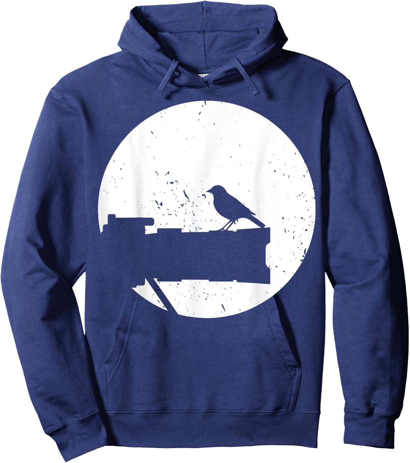Nature Photography - Long Lens - Bird On Camera Photographer Hoodie - Hoodie | Navy