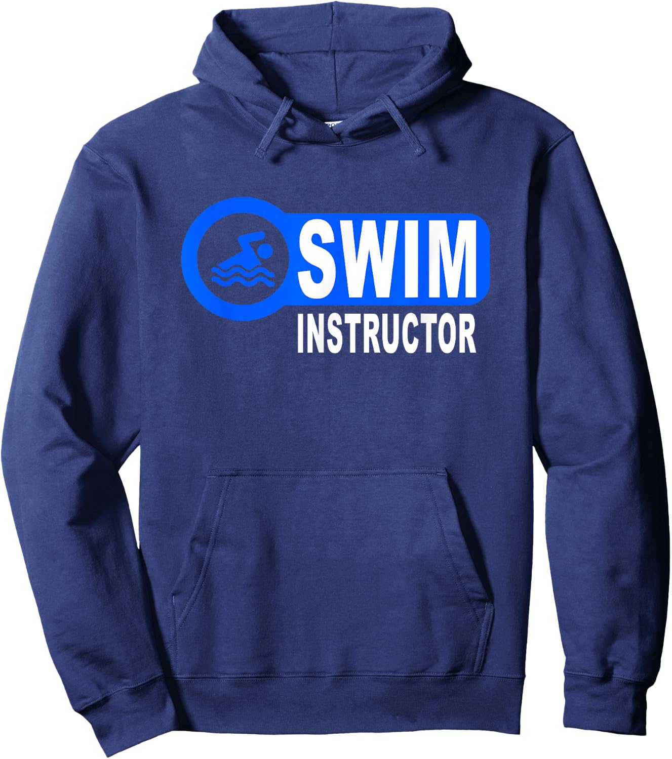 Swim Instructor Swimming Teacher Swimmer in Pool Graphic Art Hoodie - Hoodie | Navy